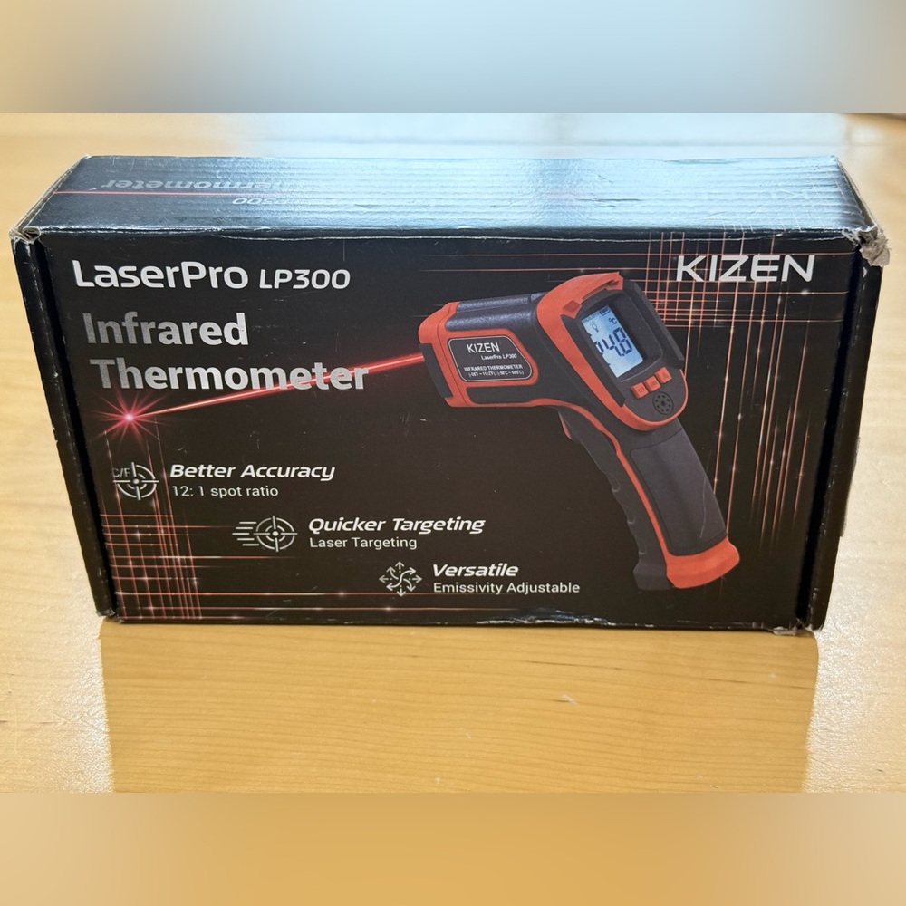 Kizen Infrared Thermometer Gun (LaserPro LP300) - Handheld Surface Thermometer